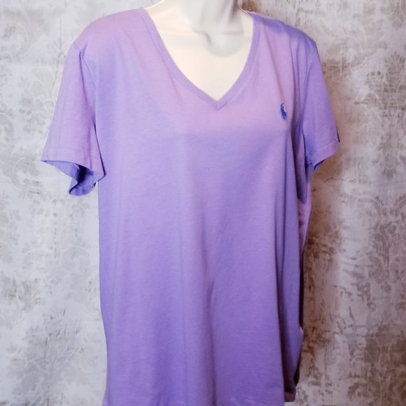 Polo Ralph Lauren Tops - Polo Ralph Lauren XL Purple Tee Resort Wear